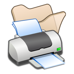 Printer beige folder