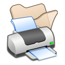 Printer beige folder