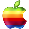 Rainbow apple retro