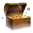 Gold coins chest treasure