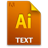 Ai textfile document icon file