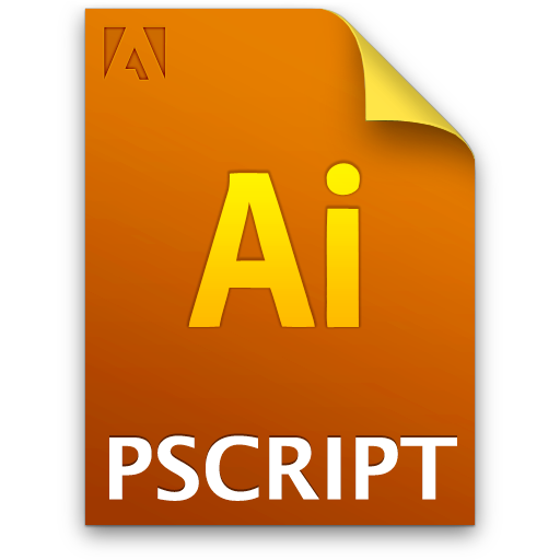Postscript ai file document icon