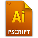 Postscript ai file document icon