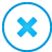 Button cross basic blue