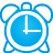 Basic clock alarm blue