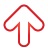 Basic up arrow red