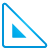 Triangle basic blue ruler