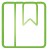Basic book green bookmark