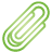 Basic green paper clip