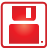 Floppy disk basic red