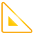 Ruler basic triangle yellow
