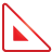 Ruler triangle basic red