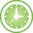 Green basic clock