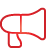 Red basic megaphone