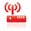 Red wireless router