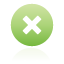 Cross button green