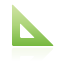 Ruler green triangle