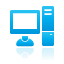 Computer blue