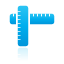 Blue ruler