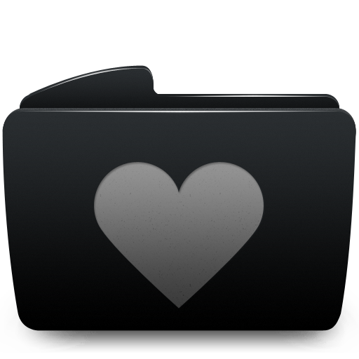 Folder heart black
