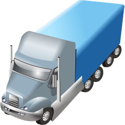 Truck bigrig trailer sami blue