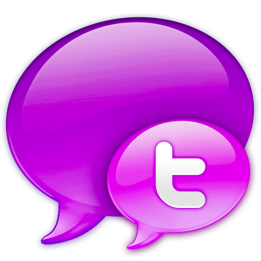 Logo twitter pink in small