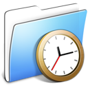 Aqua folder clock smooth
