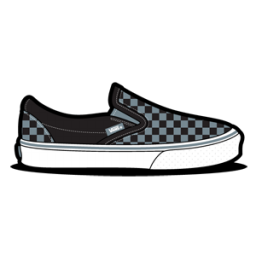 Grey Checkerboard Van Slip Ons / / Icon Gallery