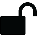 Unsecure unlocked open padlock