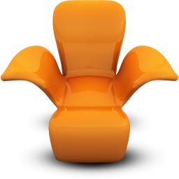 Orange seat chair