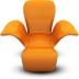 Orange seat chair