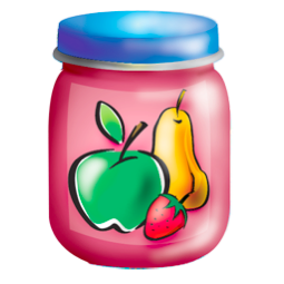 Fruits food jar puree