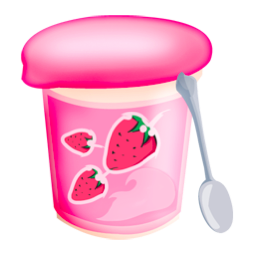 Yoghurt food strawberries