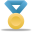 Award metal gold blue medal