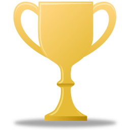 Award trophy gold