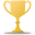 Award trophy gold