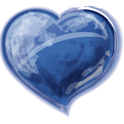 Heart blue valentine