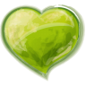 Heart green valentine