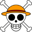 Luffys flag manga skull chopper hat bones dead