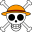 Luffys flag manga skull chopper hat bones dead
