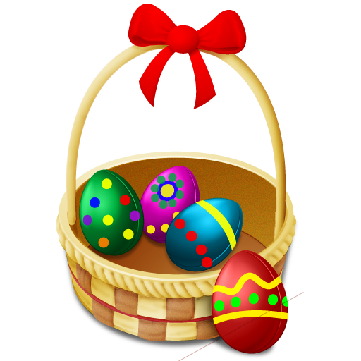 Easter eggs basket
