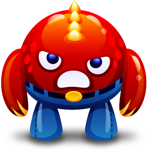 Red monster angry