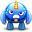 Angry blue monster