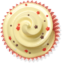 Cupcake cake beige muffin