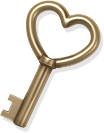 Heart gold key love