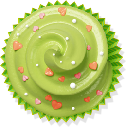 Muffin cake cupcake green