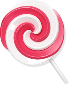 Lollypop candy red