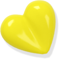Love heart yellow