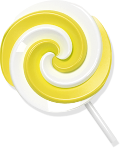 Lollypop yellow candy
