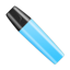 Highlighter pen cap marker shut marker blue